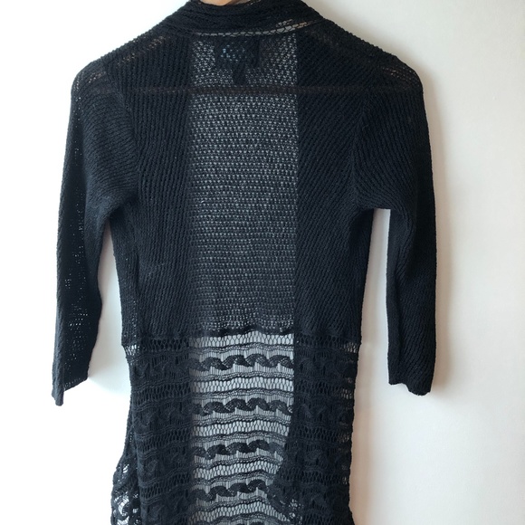 Cynthia Rowley Black Knit Duster - Picture 5 of 7